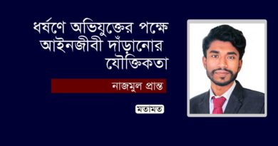 ধর্ষকের পক্ষে আইনজীবী দাঁড়ানোর যৌক্তিকতা