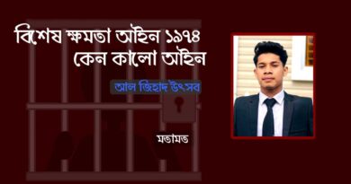 ‘বিশেষ ক্ষমতা আইন ১৯৭৪ কেন কালো আইন; Why the Special Powers Act 1974 is a black law; Preventive Detention; বিনা পরোয়ানায় প্রতিরোধমূলক আটক