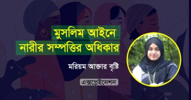 মুসলিম আইনে নারীর সম্পত্তির অধিকার; Women's Property Rights under Muslim Law; ইসলামে নারীর অধিকার; women rights in islam